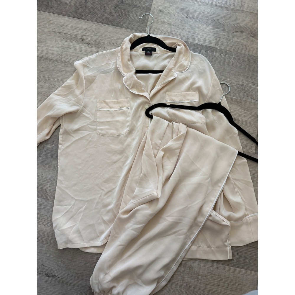 J.Crew "Re-imagined" Satin Pajama‎ Set - Soft Champagne